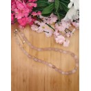 Natural Rose Quartz Tumbled Nuggets Necklace